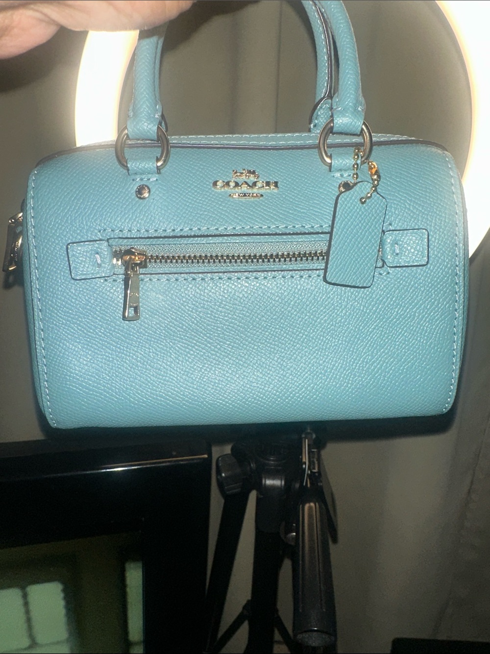 Coach Mini Dome Satchel in Turquoise Blue
